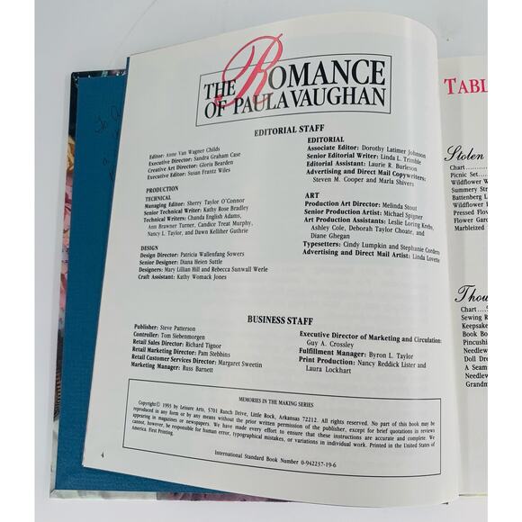 Cross Stitch Book Leisure Arts The Romance Paula Vaughan Memories Making Series - Picture 5 of 9